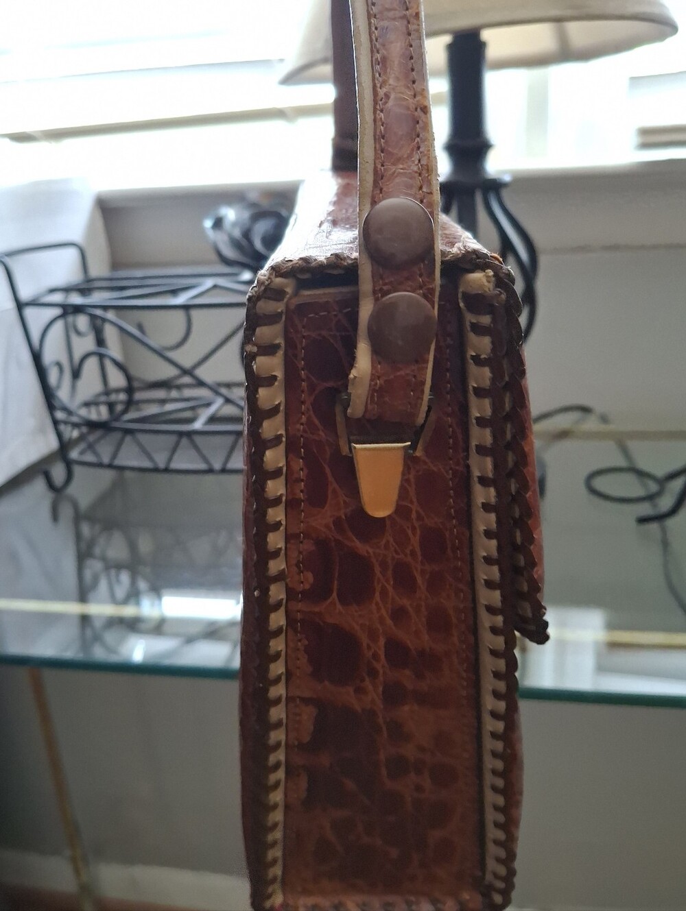 ETCO Rare Vintage 50s/60s Genuine Alligator Purse - Picture 6 of 12